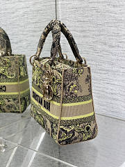 Dior Medium Dioriviera Lady D-Lite Bag Raffia Yellow 24 x 20 x 12 cm - 5