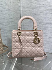 Dior Medium Lady Bag Light Pink Gold 24cm - 1