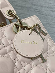 Dior Medium Lady Bag Light Pink Gold 24cm - 4