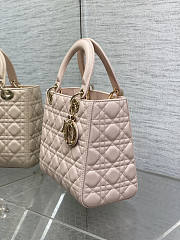 Dior Medium Lady Bag Light Pink Gold 24cm - 2