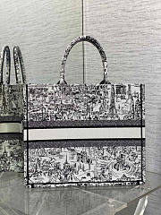 Dior Large Book Tote White Black Paris Allover 42 x 35 x 18.5 cm - 4