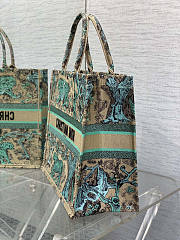 Dior Large Dioriviera Book Tote Raffia Aquamarina 42x18x35cm - 3