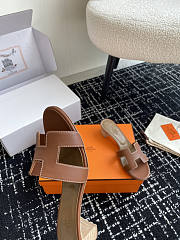 Hermes Brown Sandal Heel 5cm - 4