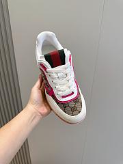 Gucci Re-Web Sneaker Canvas Pink Leather - 3