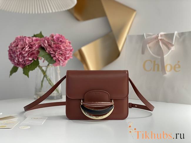 Chloe Kattie Cross-Body Bag Brown 19.7x14.5x7cm - 1