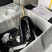 Chanel Coco Handle Bag Black Lambskin Gold 23cm - 6