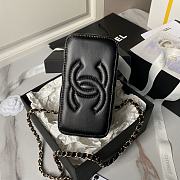 Chanel 24A Top Handle Vanity Case Black Lambskin 17cm - 4