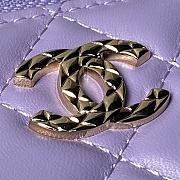 Chanel 24A Top Handle Vanity Case Purple Lambskin 17cm - 6