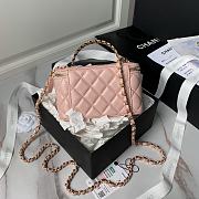 Chanel 24A Top Handle Vanity Case Pink Lambskin 17cm - 3