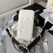 Chanel 24A Top Handle Vanity Case White Lambskin 17cm - 3