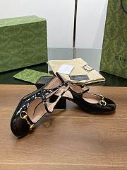 Gucci Horsebit Sandal Heel Patent Black 5.5cm - 5