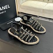 Chanel Black Sandal Heel 5.5cm - 1