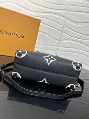 LV-ONTHEGO Small Shopping Bag Black Embossed M45659 Size 25x19x11.5 cm - 5