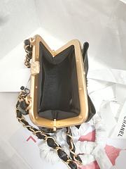 Chanel Clutch With Strap Glossy Black 12 x 13 x 4 cm - 5