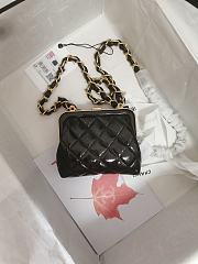 Chanel Clutch With Strap Glossy Black 12 x 13 x 4 cm - 2