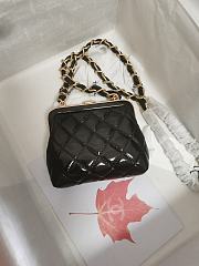 Chanel Clutch With Strap Glossy Black Pink 12 x 13 x 4 cm - 3