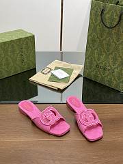 Gucci Interlocking G Slide Sandal Pink - 1