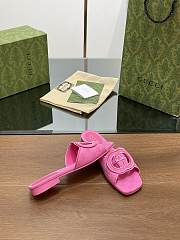 Gucci Interlocking G Slide Sandal Pink - 5