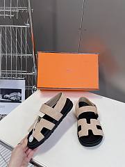Hermes Genius Sandal Beige Black - 4