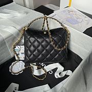 Chanel Clutch With Strap Black Caviar Gold 19x14x7cm - 3