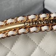 Chanel Clutch With Strap White Caviar Gold 19x14x7cm - 5