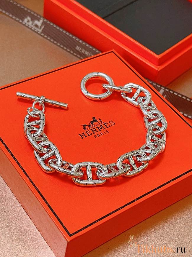 Hermes Silver Bracelet - 1