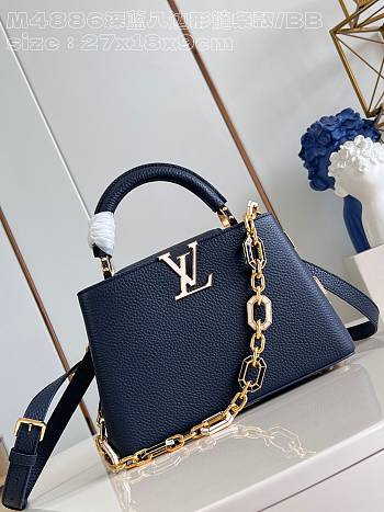 Louis Vuitton LV Capucines BB Navy Blue 27 x 18 x 9 cm