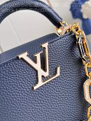 Louis Vuitton LV Mini Capucines Navy Blue 21x14x8cm - 3
