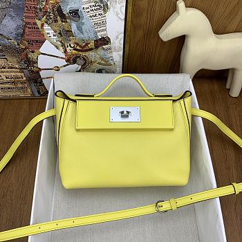 Hermes 24/24 21 Bag Yellow Silver 21cm