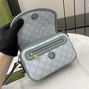 Gucci Ophidia GG Mini Shoulder Bag Blue 19x13x5cm - 2