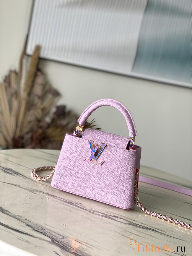 Louis Vuitton LV Mini capucines Pearly Lilac 21 x 14 x 8 cm - 1