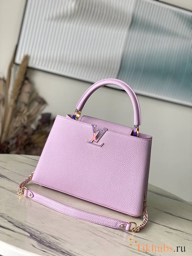 Louis Vuitton LV Capucines MM Pearly Lilac 31x20x11cm - 1