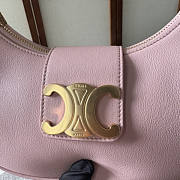 Celine Ava Triomphe Bag Smooth Calfskin Pink 23x13.5x6cm - 2