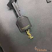 YSL Shopping Toy in Supple Leather Black Gold 25x28x8cm - 4