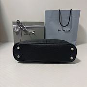 Balenciaga Locker Medium North-South Hobo Bag Black Silver 35x10x26cm - 6