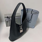 Balenciaga Locker Medium North-South Hobo Bag Black Silver 35x10x26cm - 3