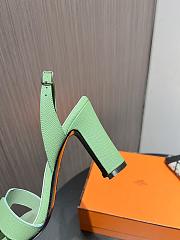 Hermes Green Sandal Heel 9.5cm - 3