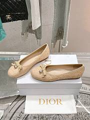 Dior Ballet Flat Natural Cannage Raffia - 3