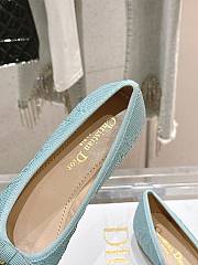 Dior Ballet Flat Pastel Blue Cannage Raffia - 5