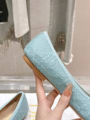 Dior Ballet Flat Pastel Blue Cannage Raffia - 4