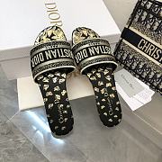 Dior Black Butterflies Slides - 4