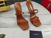 YSL Opyum Brown Heel Sandals 8.5cm - 3