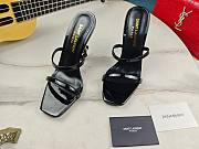 YSL Opyum Black Heel Sandals Patent 11cm - 2