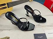 YSL Opyum Black Heel Sandals Patent 11cm - 3