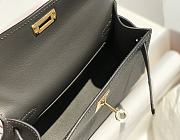 Hermes Mini Kelly Grey Epsom Gold 19cm - 3