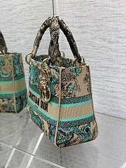 Dior Medium Dioriviera Lady D-Lite Bag Raffia Green 24 x 20 x 12 cm - 6