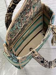 Dior Medium Dioriviera Lady D-Lite Bag Raffia Green 24 x 20 x 12 cm - 5