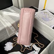 Chanel Flap Bag Pink Gold Lambskin 23x8.5x15cm - 4