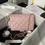 Chanel Flap Bag Pink Gold Lambskin 23x8.5x15cm - 5