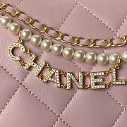 Chanel Flap Bag Pink Gold Lambskin 23x8.5x15cm - 2